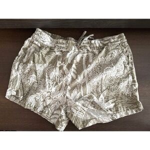 H&M Palm Print Shorts Drawstring Casual Size 10